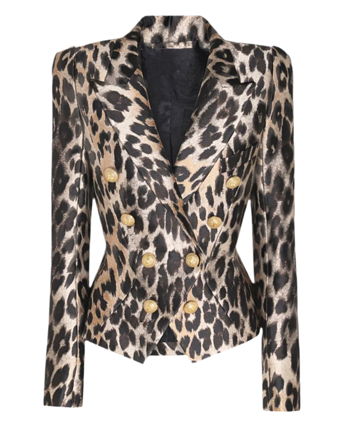 【VIP価格】DOLCE & GABBANA Gold Leopard Blazer Dolce & Gabbana Gold Leopard Print Short Sleeve Women's