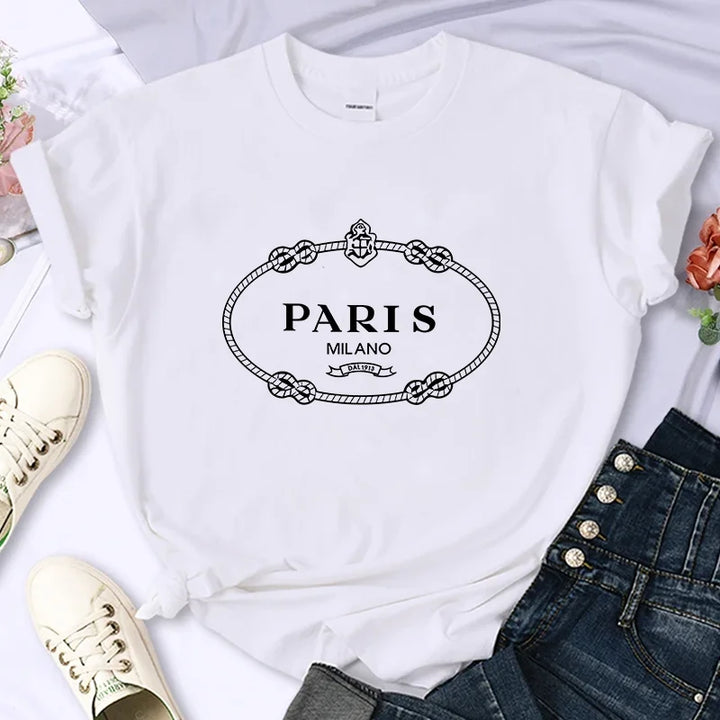 Paris Milano Couture Short Sleeved Graphic Tee