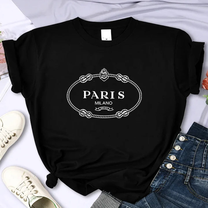 Paris Milano Couture Short Sleeved Graphic Tee