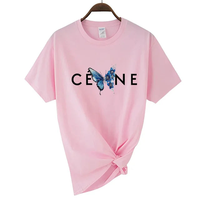 CEL*NE Butterfly Couture Short Sleeved Graphic Tee