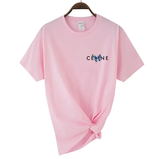 CEL*NE Mini Logo Butterfly Short Sleeved Graphic Tee
