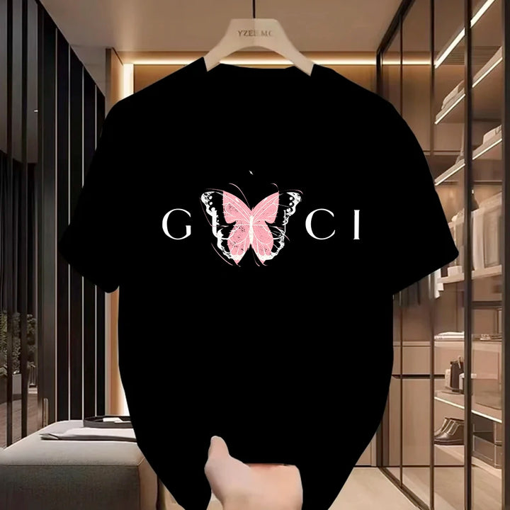 G Butterfly Couture Short Sleeved Graphic Tee