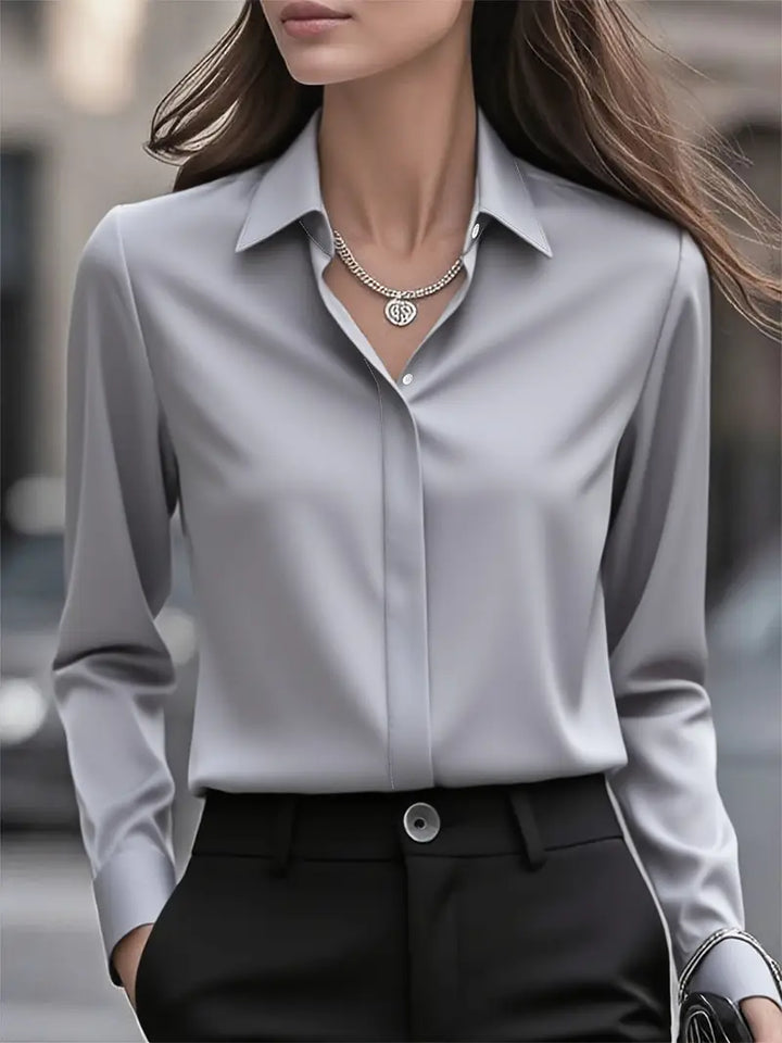Paris Timeless Chic Button Down Women's Blouse