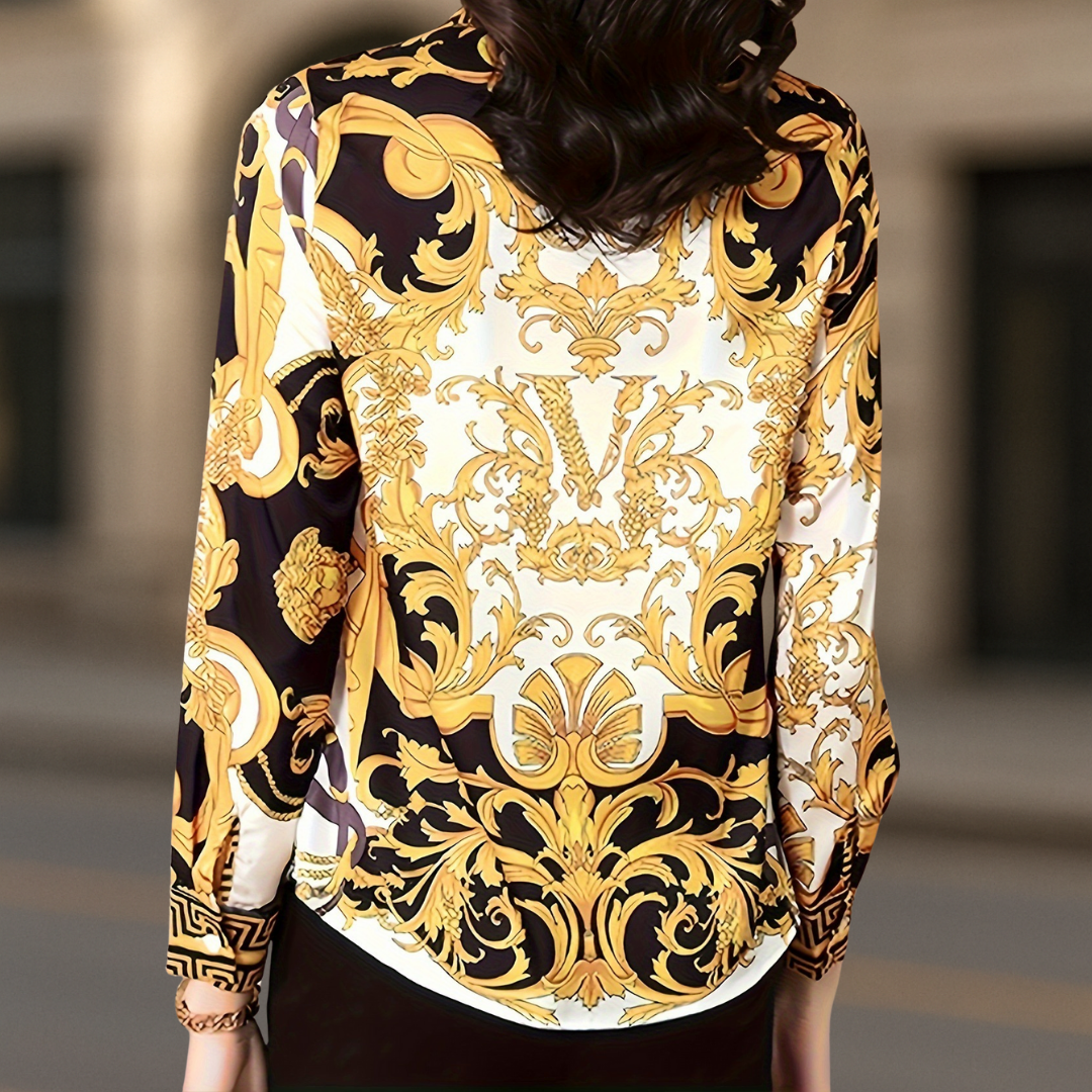 Donna Couture Style Button Up Women's Blouse