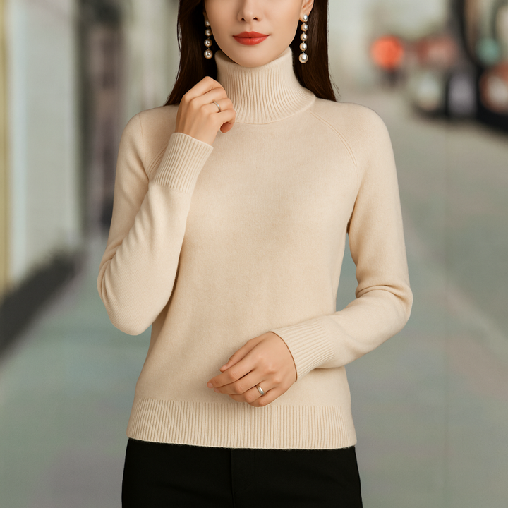 Heather Ultra Soft Classic Pullover Knit Turtleneck Sweater