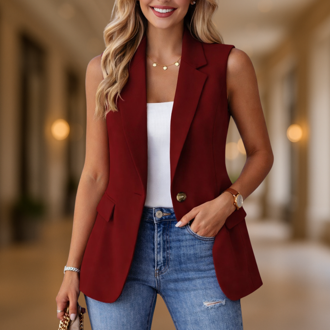Celeste Elegant & Chic Classic Women's Blazer Vest