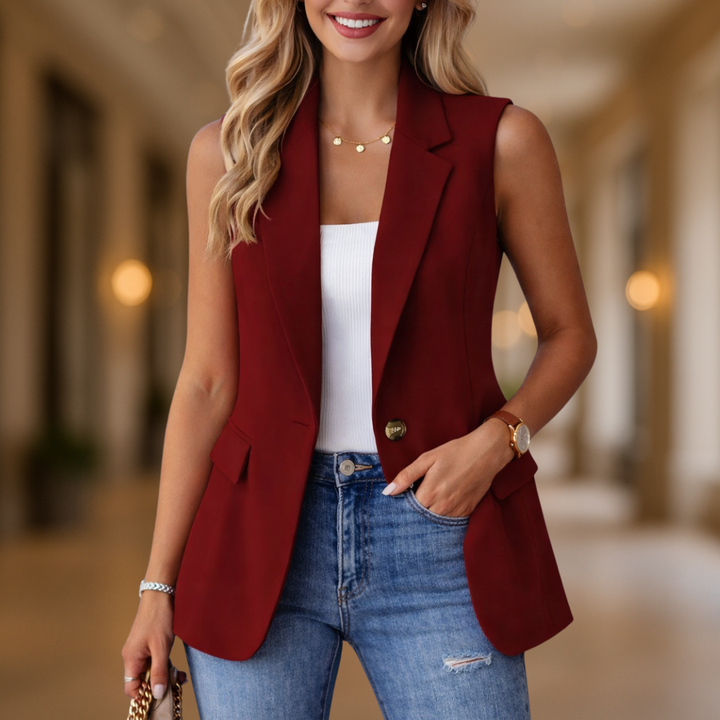 Celeste Elegant & Chic Classic Women's Blazer Vest