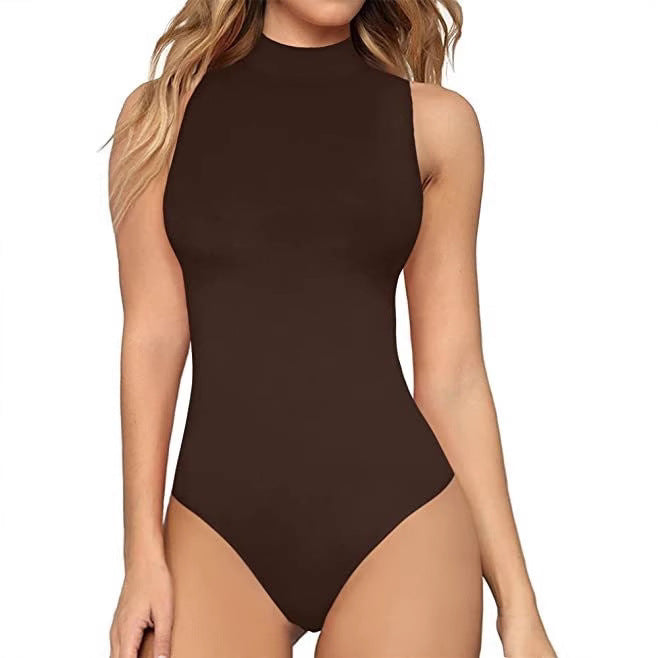 Sleeveless Turtleneck Essential Sculpting Bodysuit
