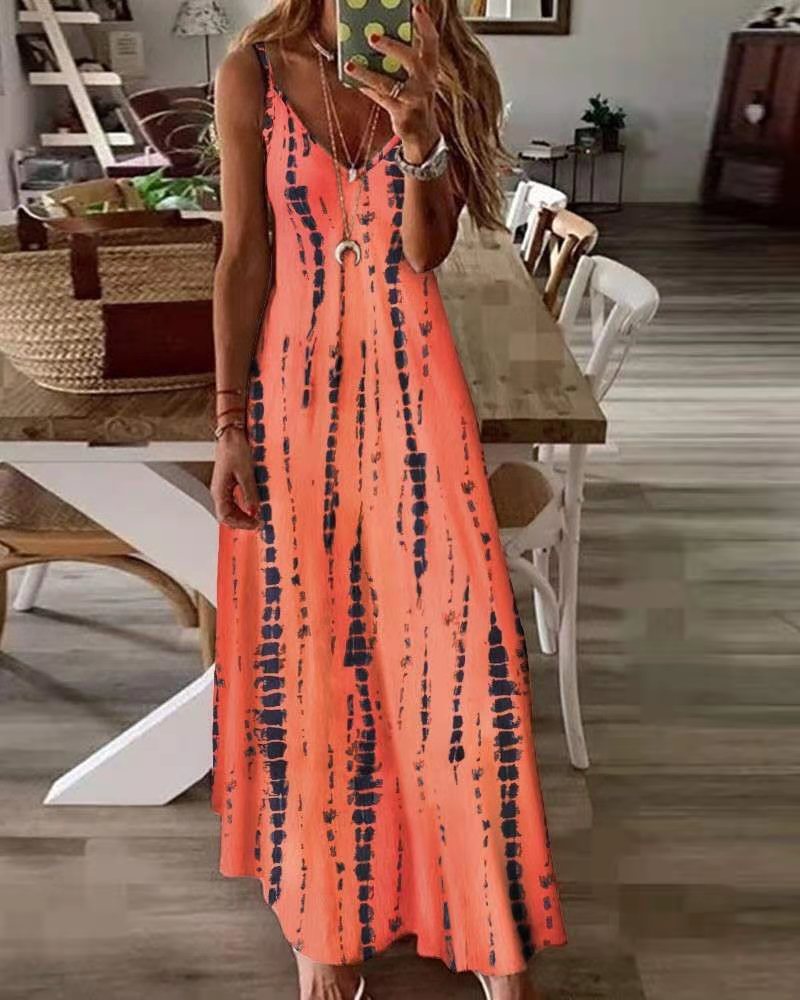St. Tropez Maxi Tie Dye Sleeveless Dress