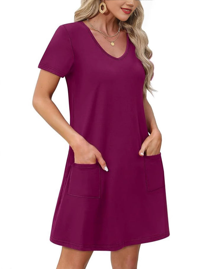 Portofino Short Sleeve Shirt Dress With Pockets