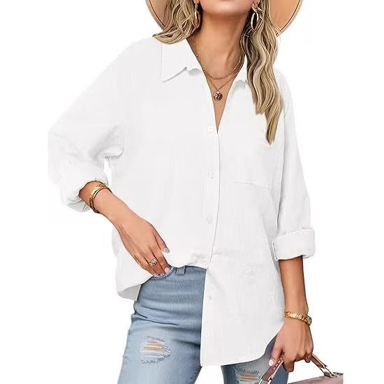Women's Classic Linen Button Down Shirt