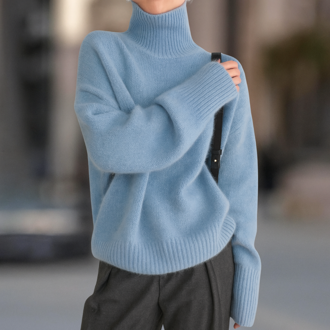Vail Luxe Ultra Cozy Cashmere Blend Turtleneck Women's Sweater