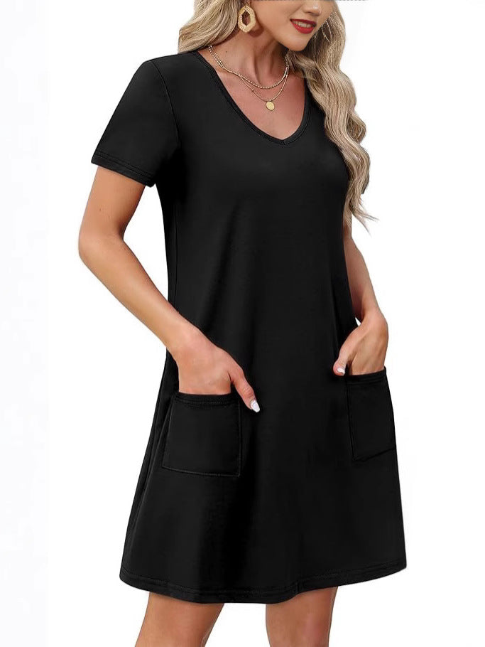 Portofino Short Sleeve Shirt Dress With Pockets