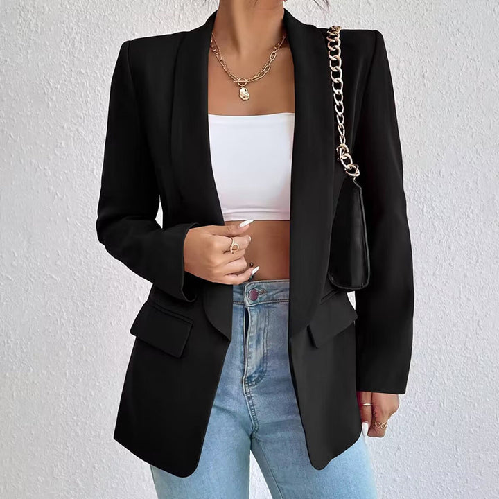 Bianca Luxe Open Front Women's Long Blazer