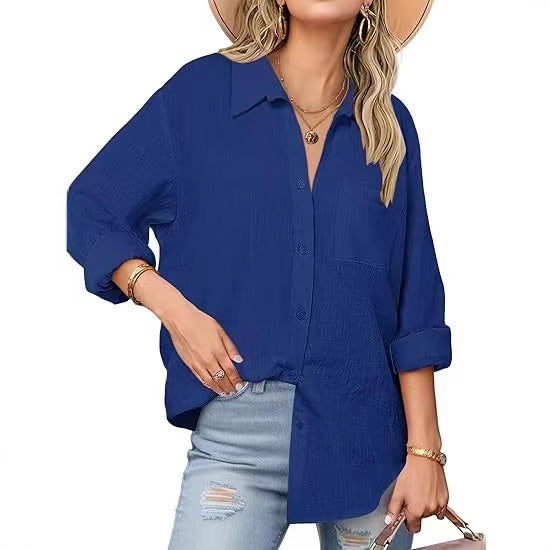 Women's Classic Linen Button Down Shirt