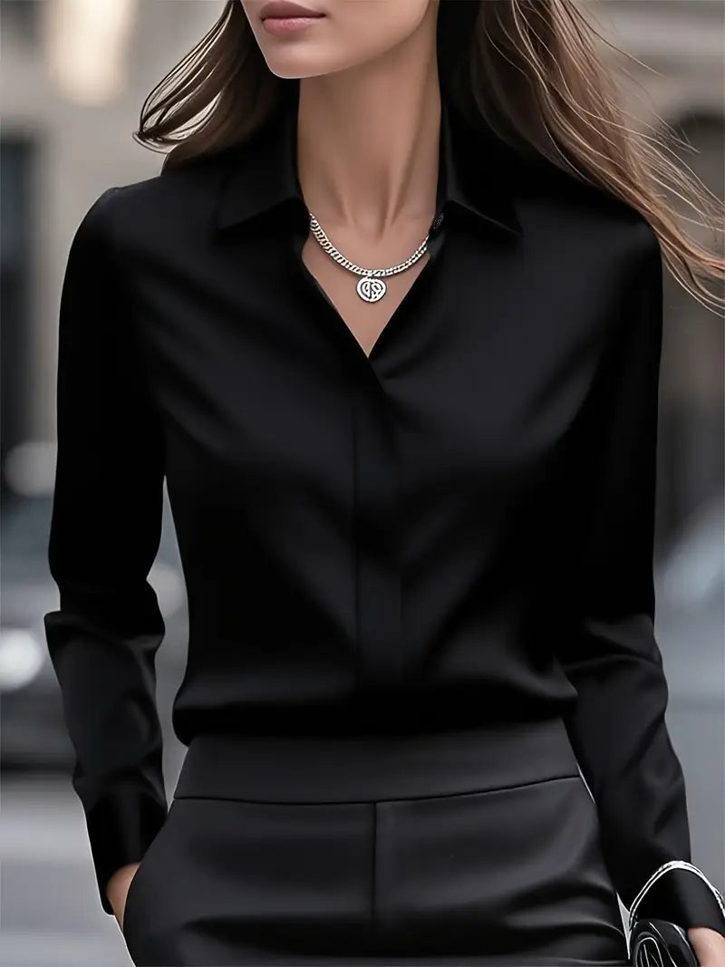 Paris Timeless Chic Button Down Women's Blouse