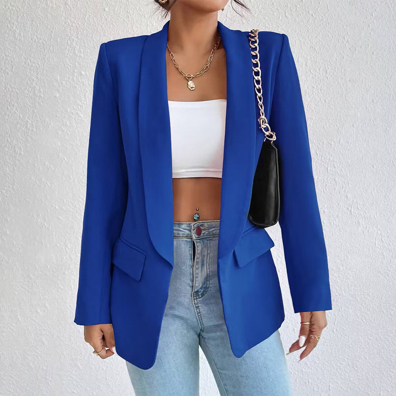 Bianca Luxe Open Front Women's Long Blazer