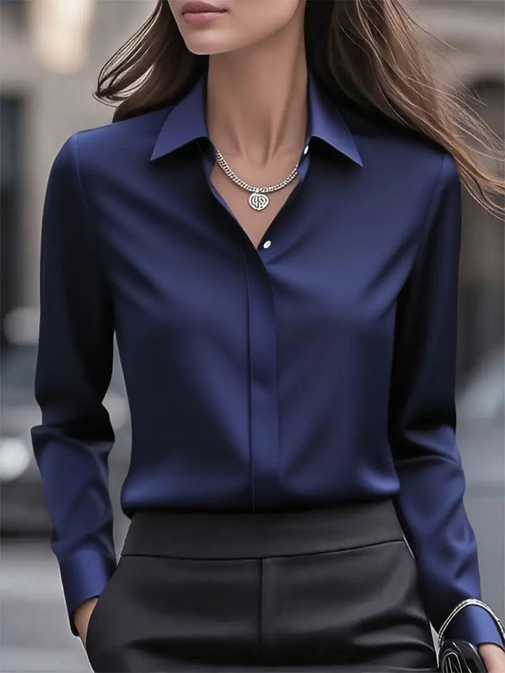 Paris Timeless Chic Button Down Women's Blouse