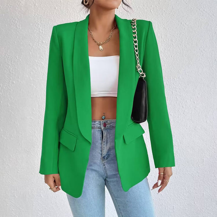 Bianca Luxe Open Front Women's Long Blazer