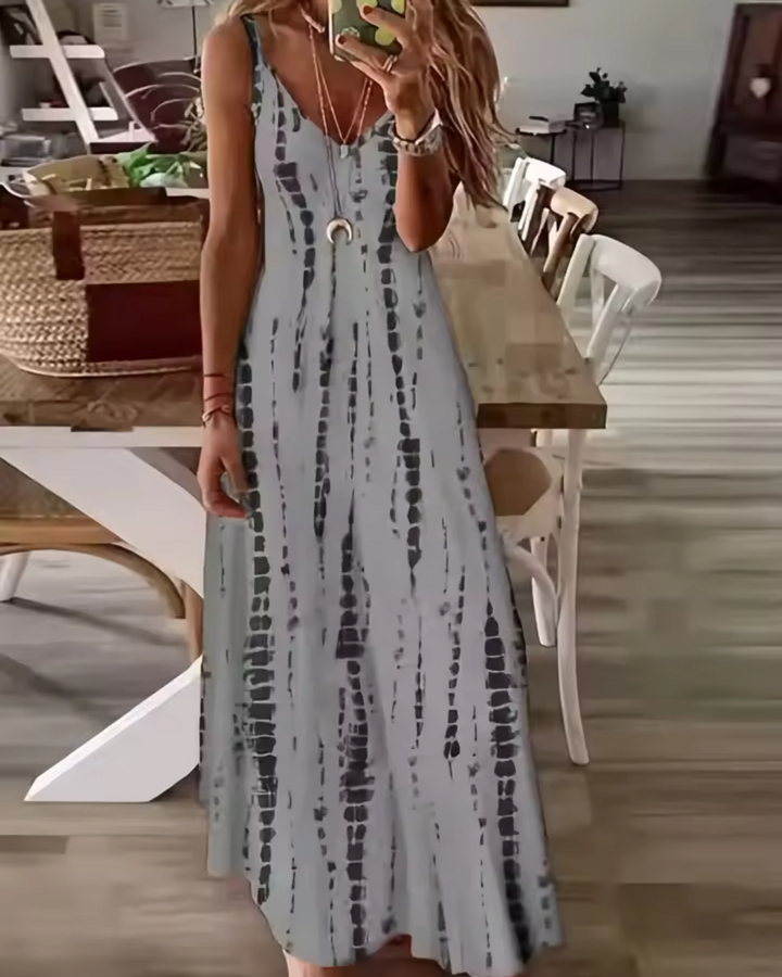 St. Tropez Maxi Tie Dye Sleeveless Dress