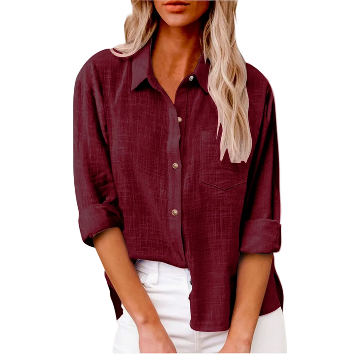 Women's Effortless Linen Everyday Button-Down Shirt