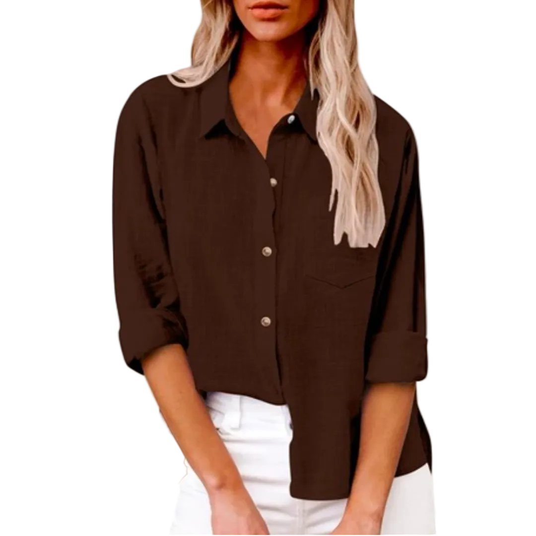 Women's Effortless Linen Everyday Button-Down Shirt