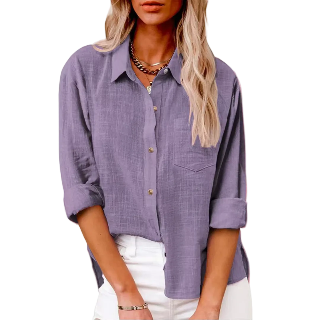 Women's Effortless Linen Everyday Button-Down Shirt