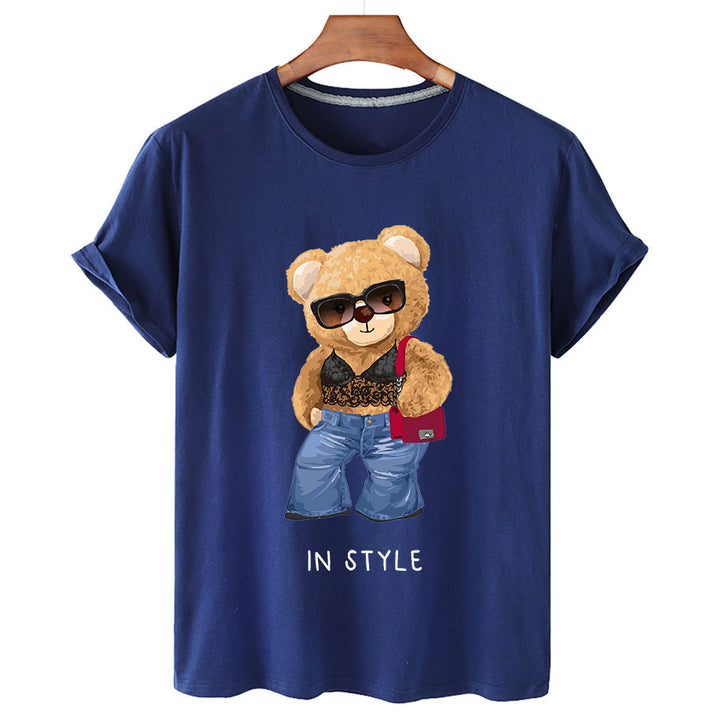 "In Style" Bear Short Sleeved Graphic Tee