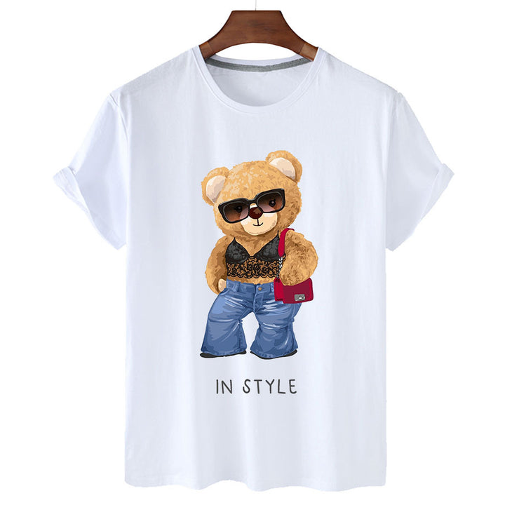 "In Style" Bear Short Sleeved Graphic Tee