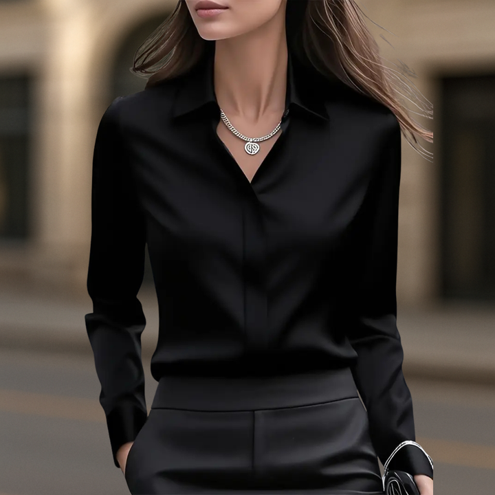 Paris Timeless Chic Button Down Women's Blouse