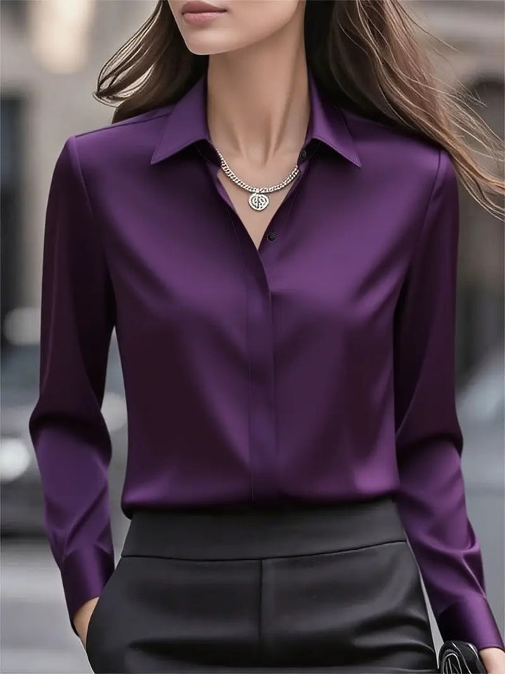 Paris Timeless Chic Button Down Women's Blouse
