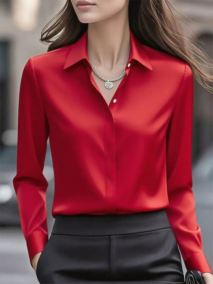 Paris Timeless Chic Button Down Women's Blouse