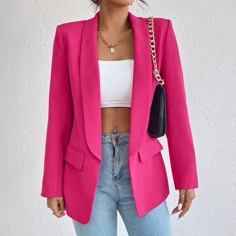 Bianca Luxe Open Front Women's Long Blazer