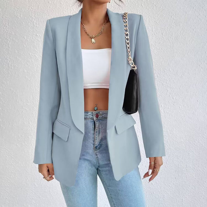 Bianca Luxe Open Front Women's Long Blazer