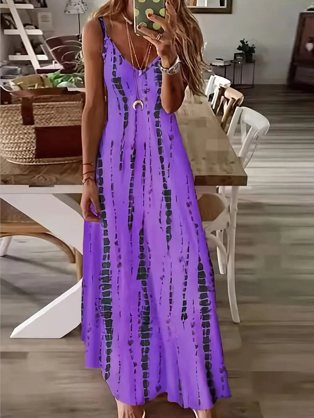 St. Tropez Maxi Tie Dye Sleeveless Dress