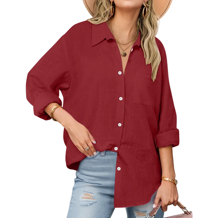 Women's Effortless Linen Everyday Button-Down Shirt