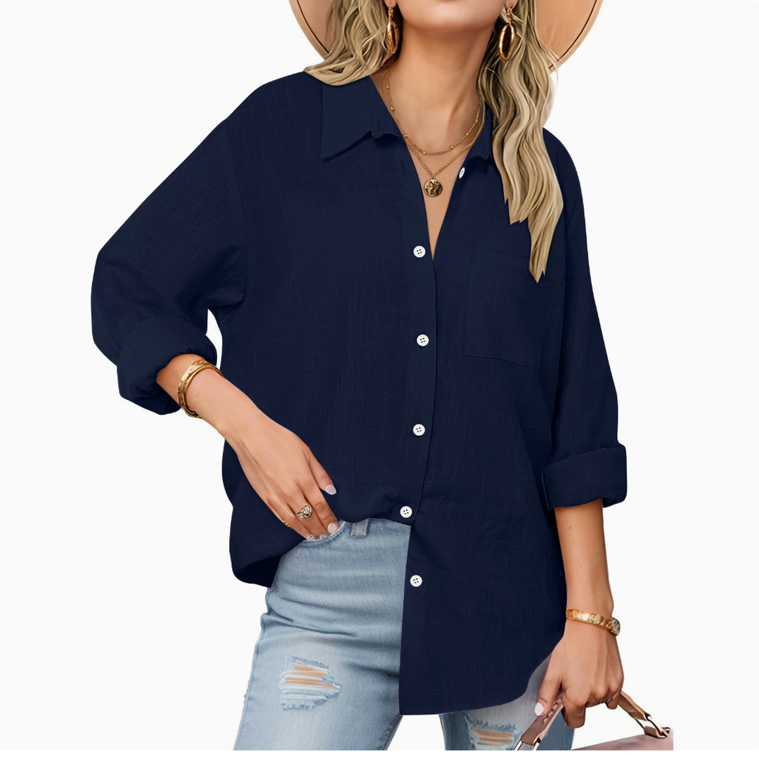 Women's Effortless Linen Everyday Button-Down Shirt