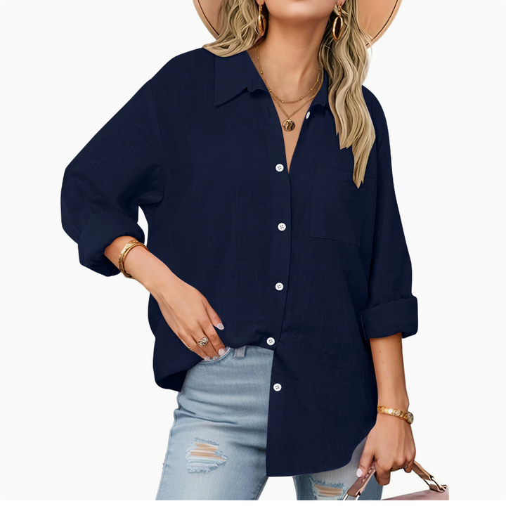 Women's Effortless Linen Everyday Button-Down Shirt