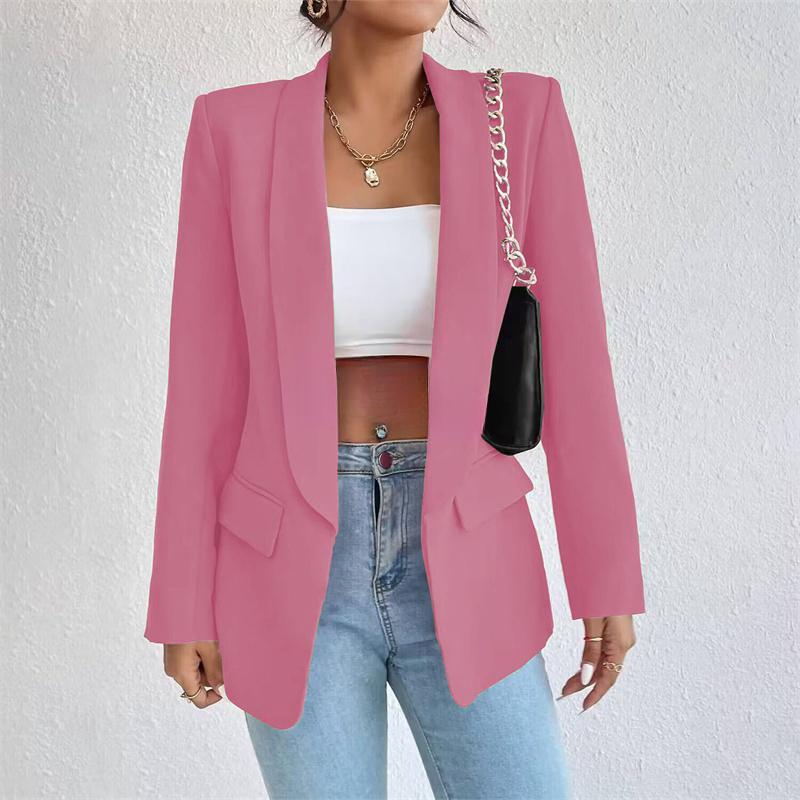 Bianca Luxe Open Front Women's Long Blazer