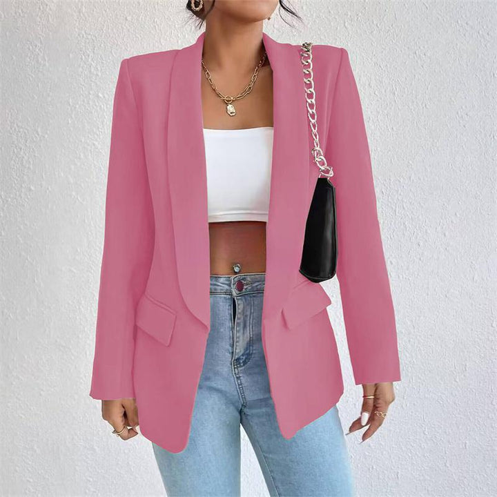 Bianca Luxe Open Front Women's Long Blazer