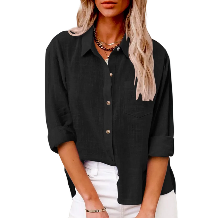Women's Effortless Linen Everyday Button-Down Shirt