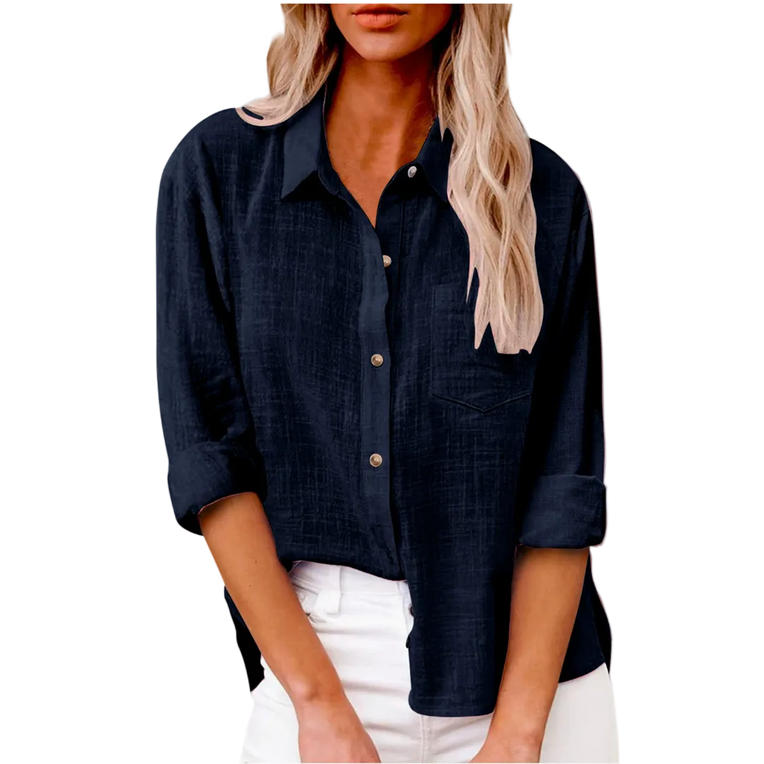 Women's Effortless Linen Everyday Button-Down Shirt