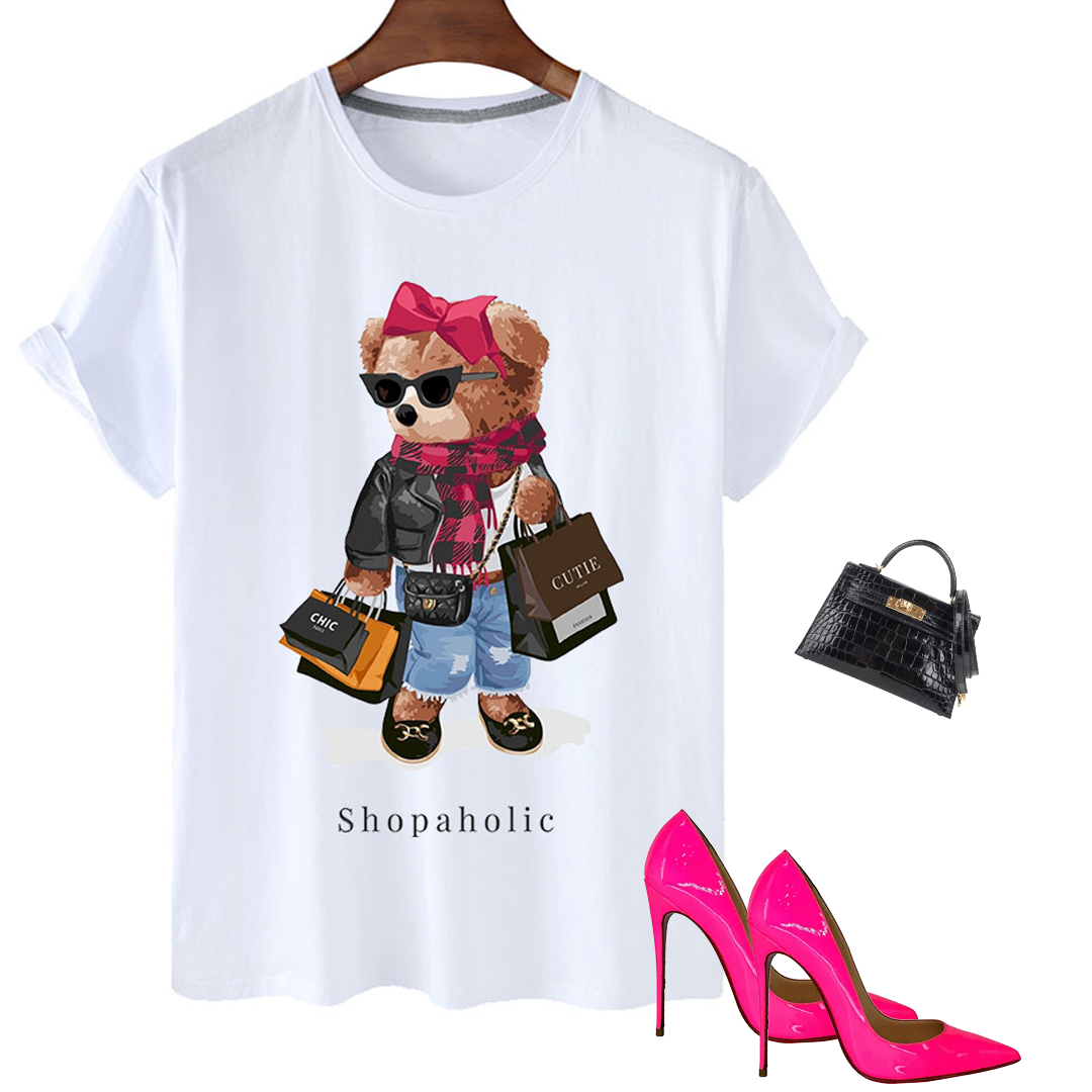 "Confessions of a Shopaholic" Short Sleeved Graphic Tee