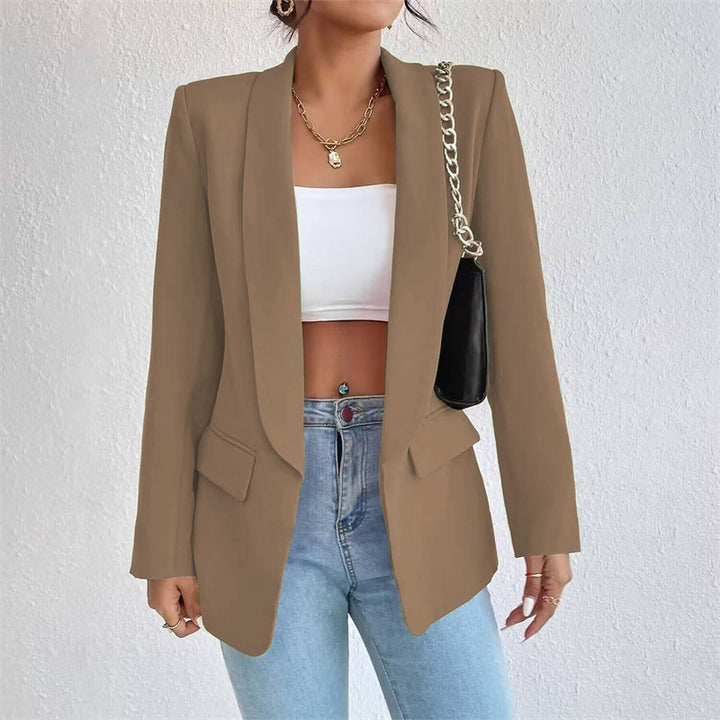 Bianca Luxe Open Front Women's Long Blazer