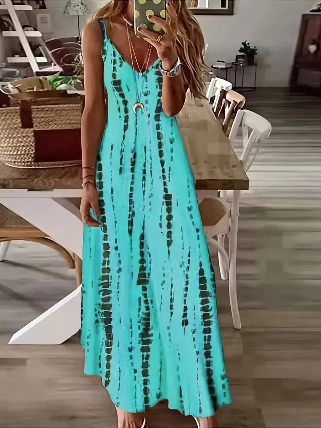 St. Tropez Maxi Tie Dye Sleeveless Dress