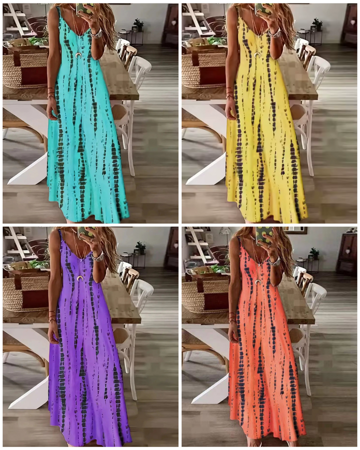 St. Tropez Maxi Tie Dye Sleeveless Dress