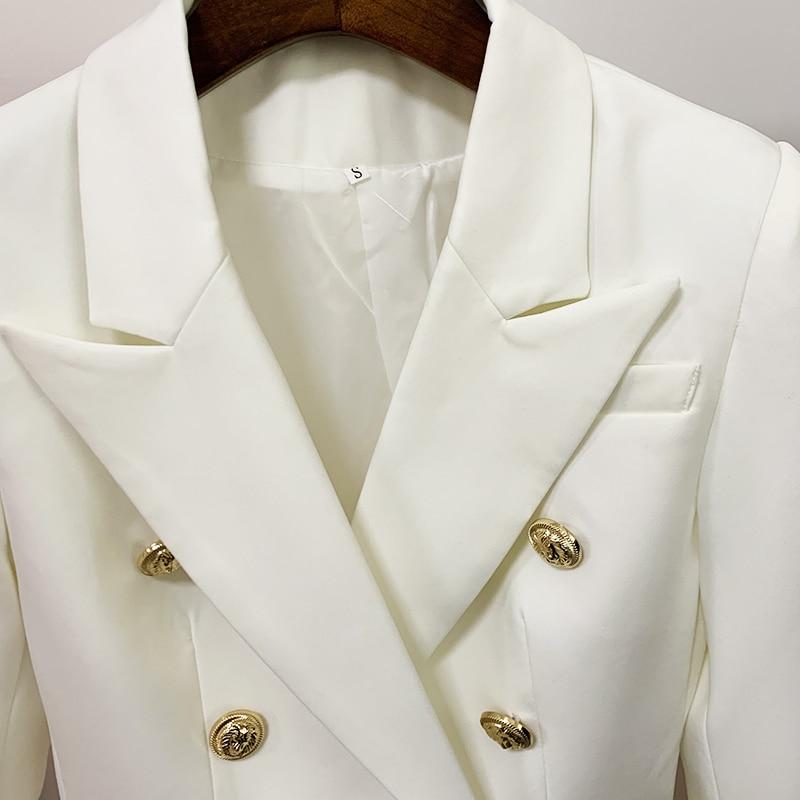 White gold button blazer sale