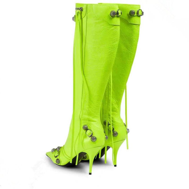 neon green balenciaga boots