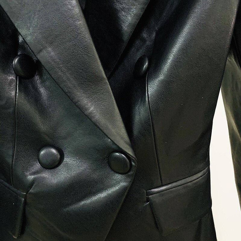 black leather jacket