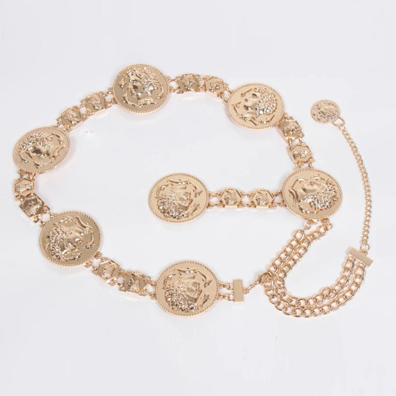 Gold Lioness Vintage Runway Chain Belt